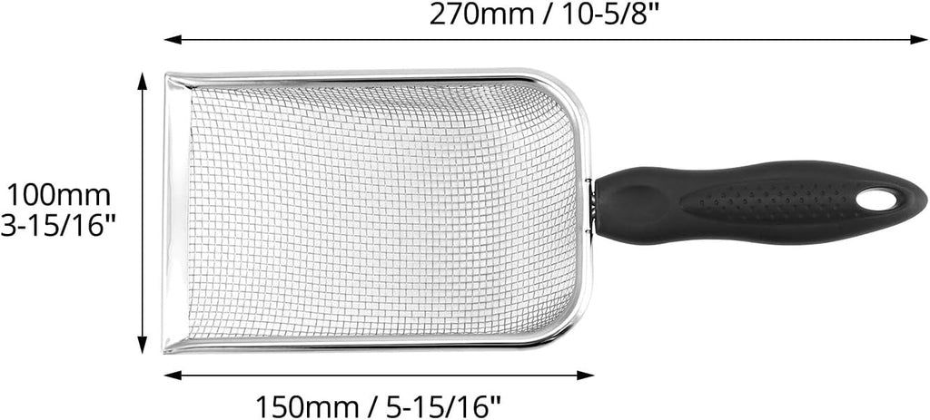 QWORK Sandsieb Edelstahl 2x2 mm Maschen mit Metallschaufel für Hamster Sand