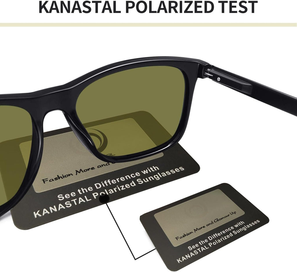 KANASTAL Polarisierte Sonnenbrille Retro verspiegelte Glaeser Al-Mg Buegel UV400