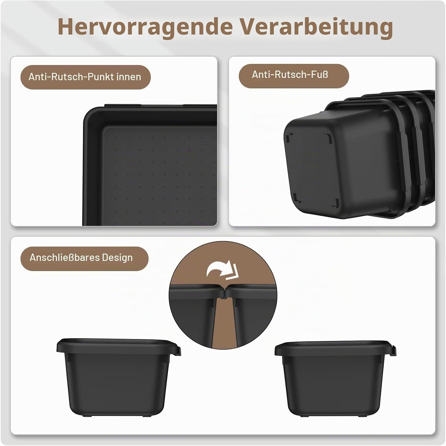 28-tlg. transparenter Schubladen-Organizer Set, 5 Groessen fuer Make-up Bad Buero Kue