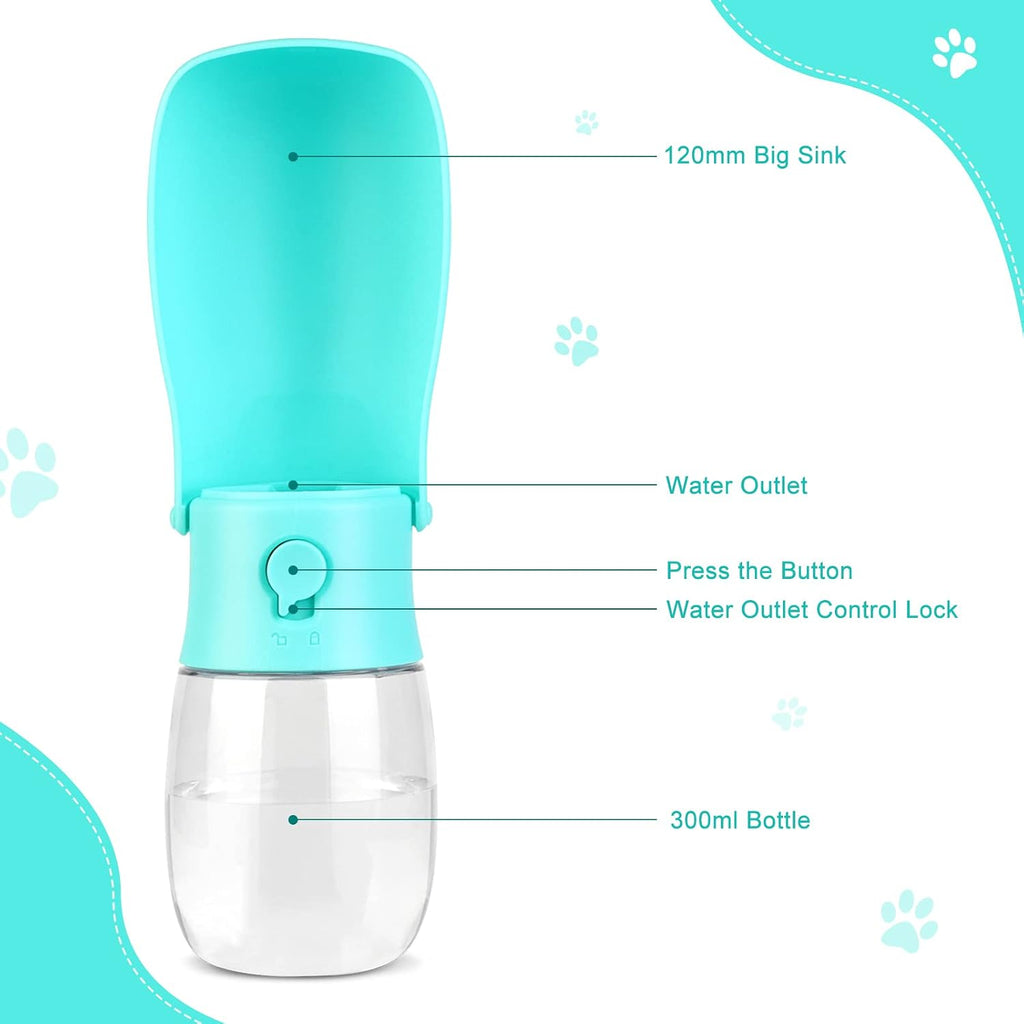 JOPHEK Trinkflasche fuer Hunde und Katzen auslaufsicher mit Filter