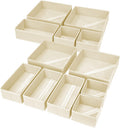 Kleiderschrank Organizer 12er Set faltbare Stoffboxen Beige