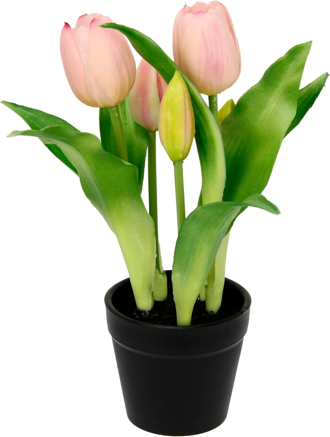 Kuenstliche Tulpen im Topf Fruehlingsdeko Kunstblumen kuenstlich