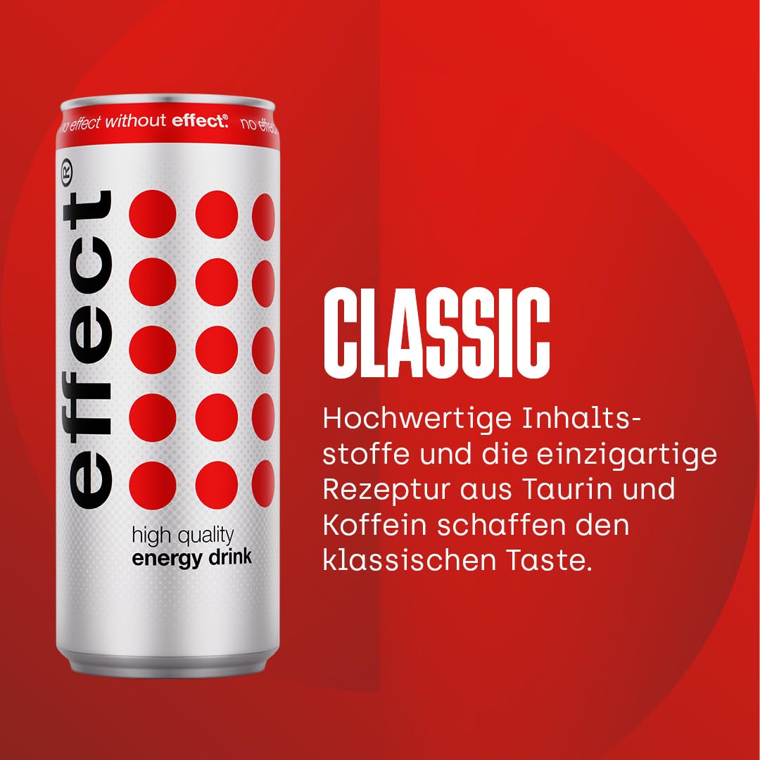 effect Energy Drink CLASSIC - Tray mit 24 x Energy Dosen Einweg, Koffeinh