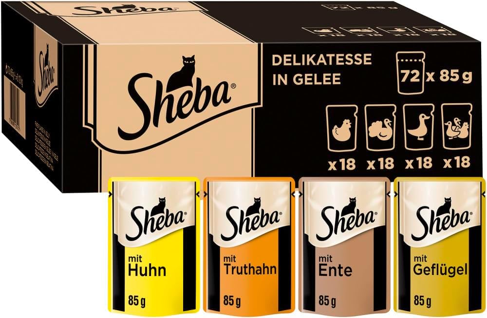 Sheba Katzenfutter nass 72x85g Gefluegel in Gelee