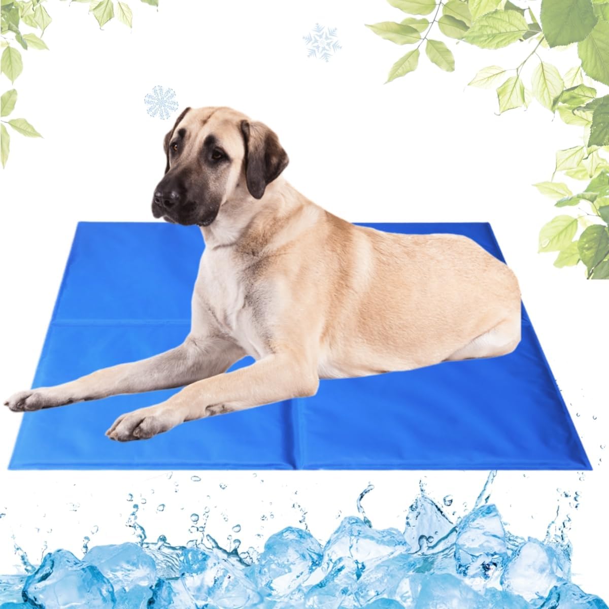 Kuehlmatte Hund 30x40 cm mit ungiftigem Gel, selbstkuehlend, waschbar, Knochen