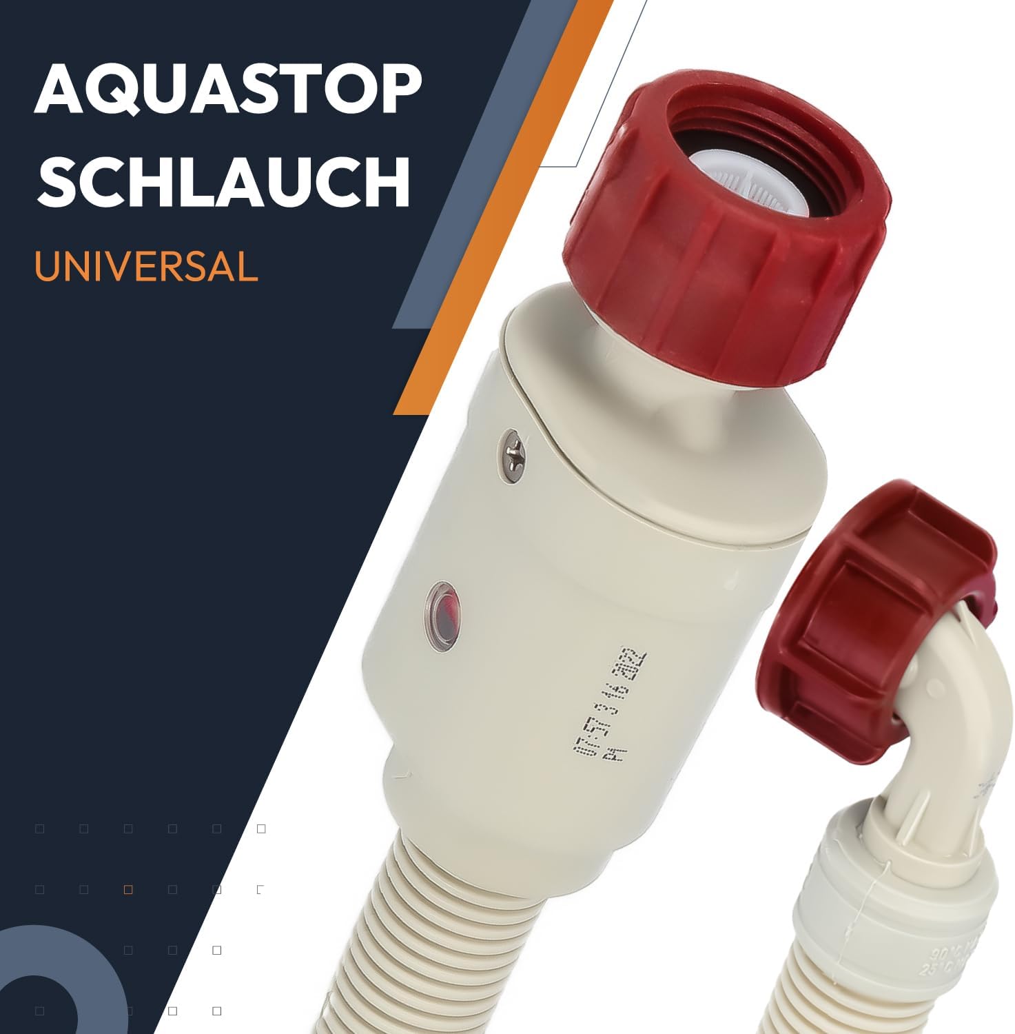 Kenekos Aquastop Zulaufschlauch 3/4" 1,5 m mit Sicherheitsventil Schmutzsieb