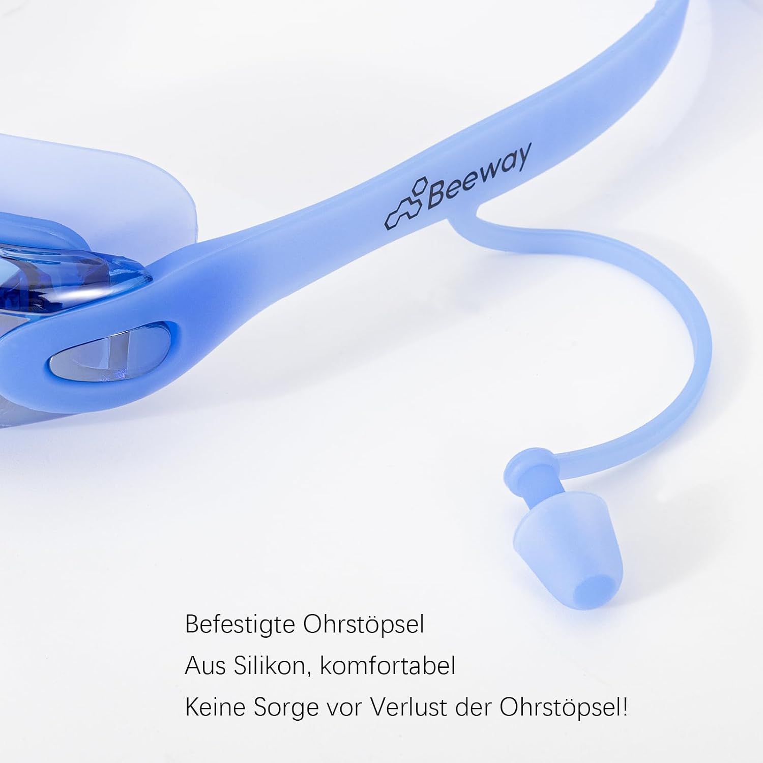 BEEWAY Schwimmbrille verstellbar Anti-Beschlag UV-Schutz Erwachsene Kinder 8