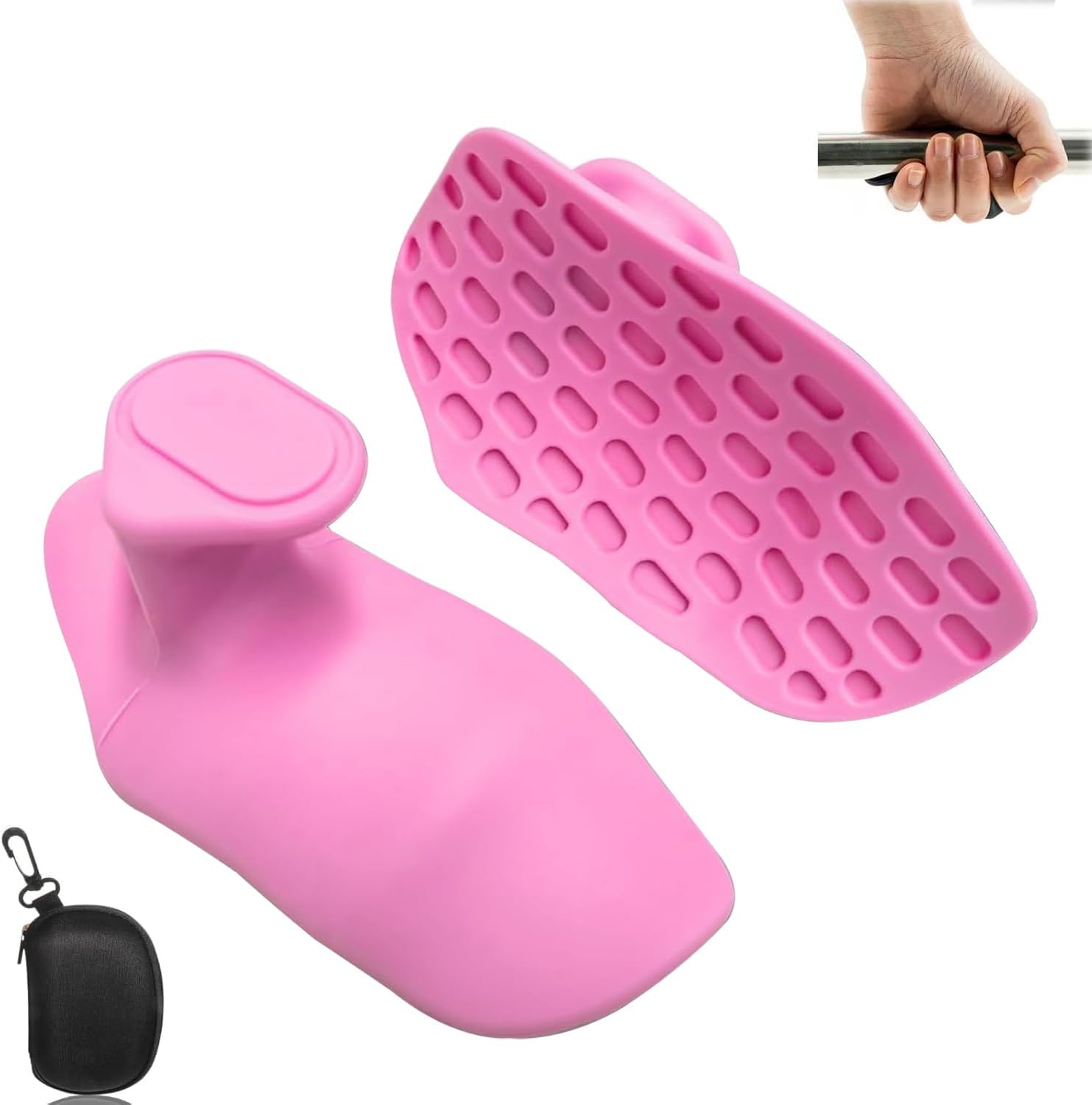 Silikon Griffhilfen Anti-Rutsch ergonomisch fuer Klimmzuege Kraftsport Fitness