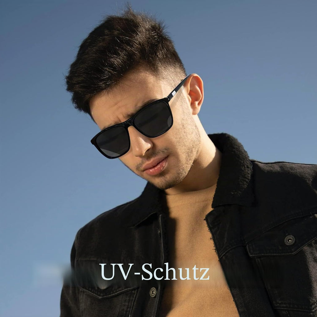 KANASTAL Polarisierte Sonnenbrille Retro verspiegelte Glaeser Al-Mg Buegel UV400