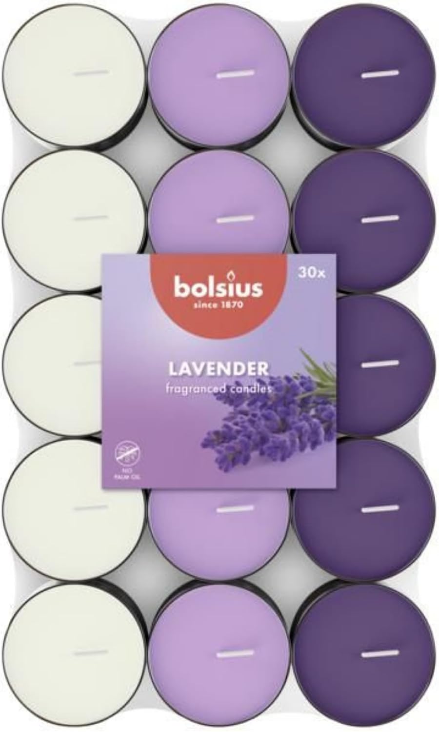 Bolsius Duft-Teelichter Rosa Orchidee 18 Stueck 3,5 Std Brenndauer Vegan