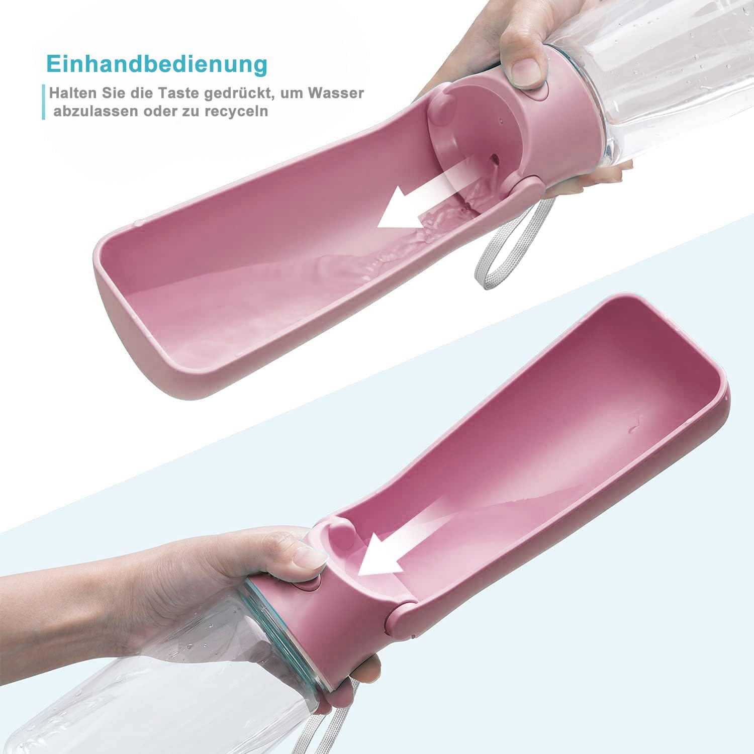 Hundetrinkflasche zum Mitnehmen Wasserflasche fuer Welpen Hunde