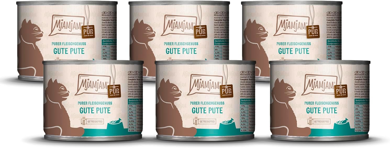 MjAMjAM Nassfutter Katze Huehnchen getreidefrei 6x400g