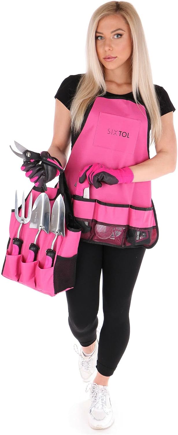Gartengeraete Set 10-teilig Gartenwerkzeug Handwerkzeug Pink