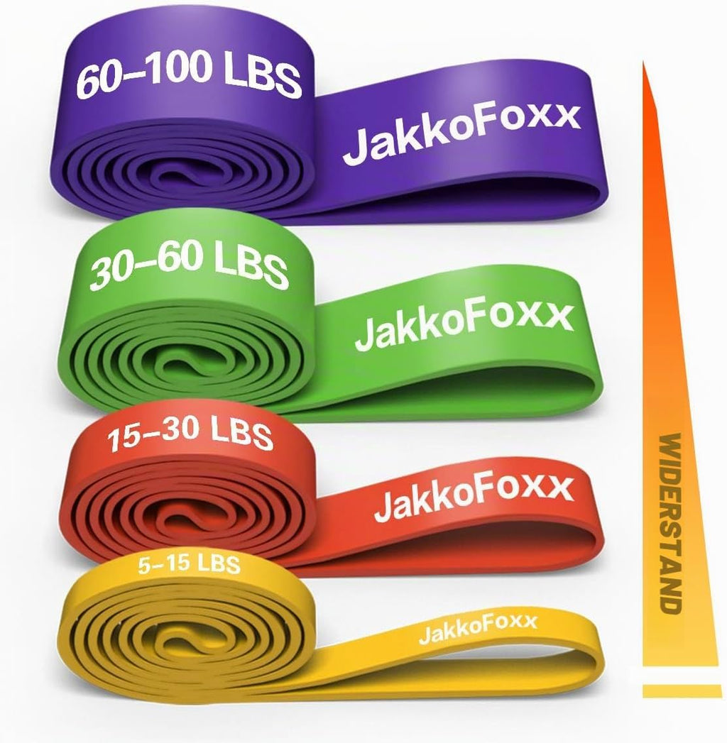 Fitnessbaender 4er Set Widerstandsband Dehnband Training Muskelaufbau