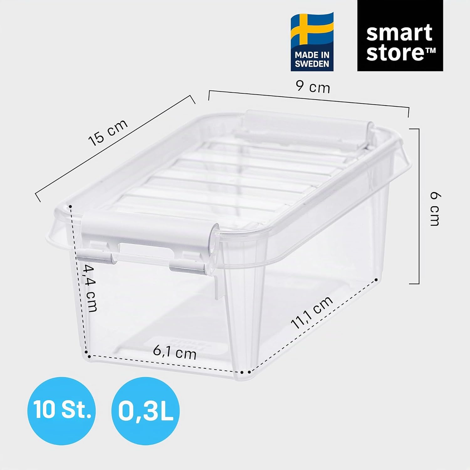 Smartstore Aufbewahrungsbox Classic mit Deckel stapelbar 10er Set
