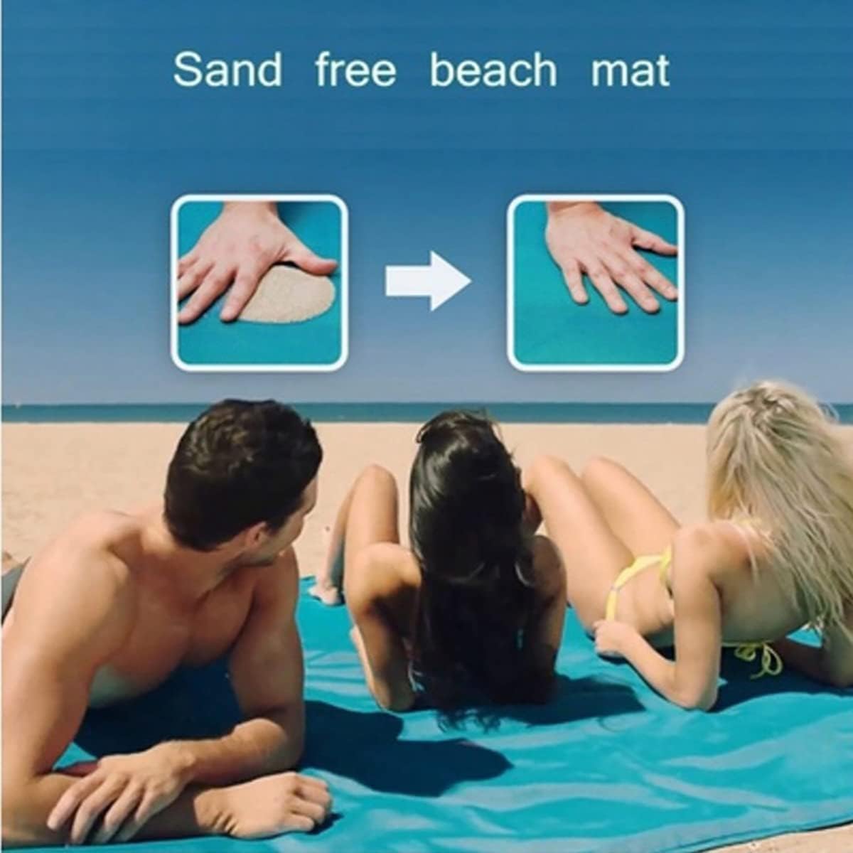 Sandfreie Stranddecke faltbar ultraleicht gross waschbar fuer Strand Picknick