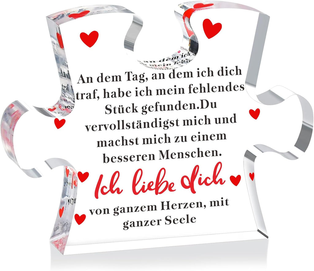 Acryl Puzzle graviert Geschenk fuer Paare - Valentinstag Geburtstag