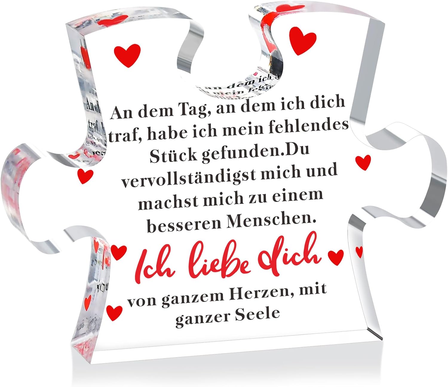Acryl Puzzle graviert Geschenk fuer Paare - Valentinstag Geburtstag