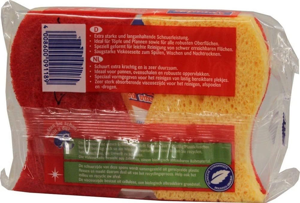 Spontex Geschirrschwamm kratzfrei saugstark 2er Pack Kuechen-Schwaemme