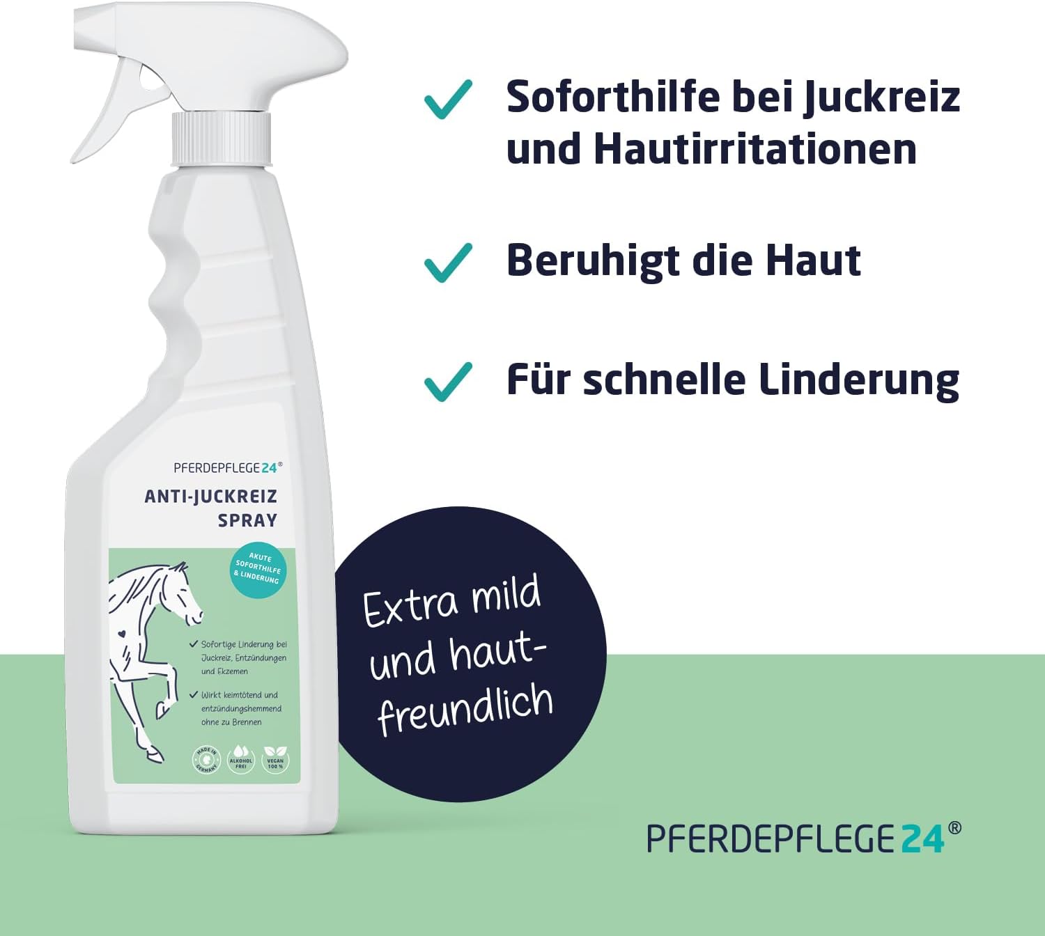 Pferdespray Anti-Juckreiz gegen Milben und Ekzeme Hautpflege 250 ml