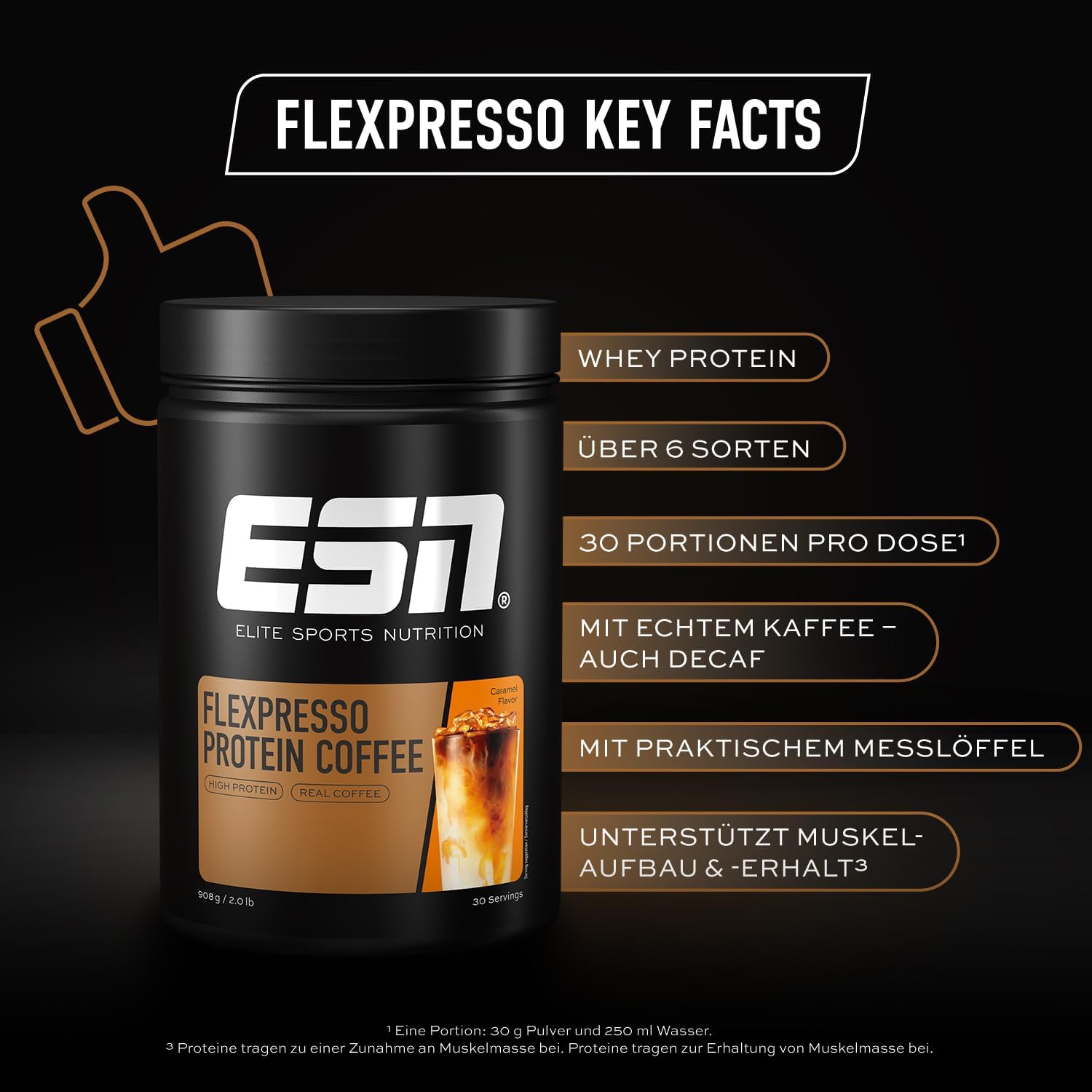 ESN Flexpresso Protein Coffee Cremiger Protein Kaffee verschiedene Sorten