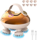 Arboleaf Kopf-Massagegeraet elektrisch IPX7 wasserdicht 8 Koepfe Gold