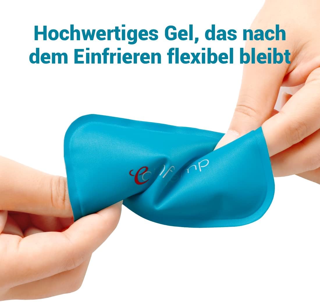 Comfytemp Kuehlpads Gel 7,5x11,5 cm 6er Set Wiederverwendbar Kalt-Warm