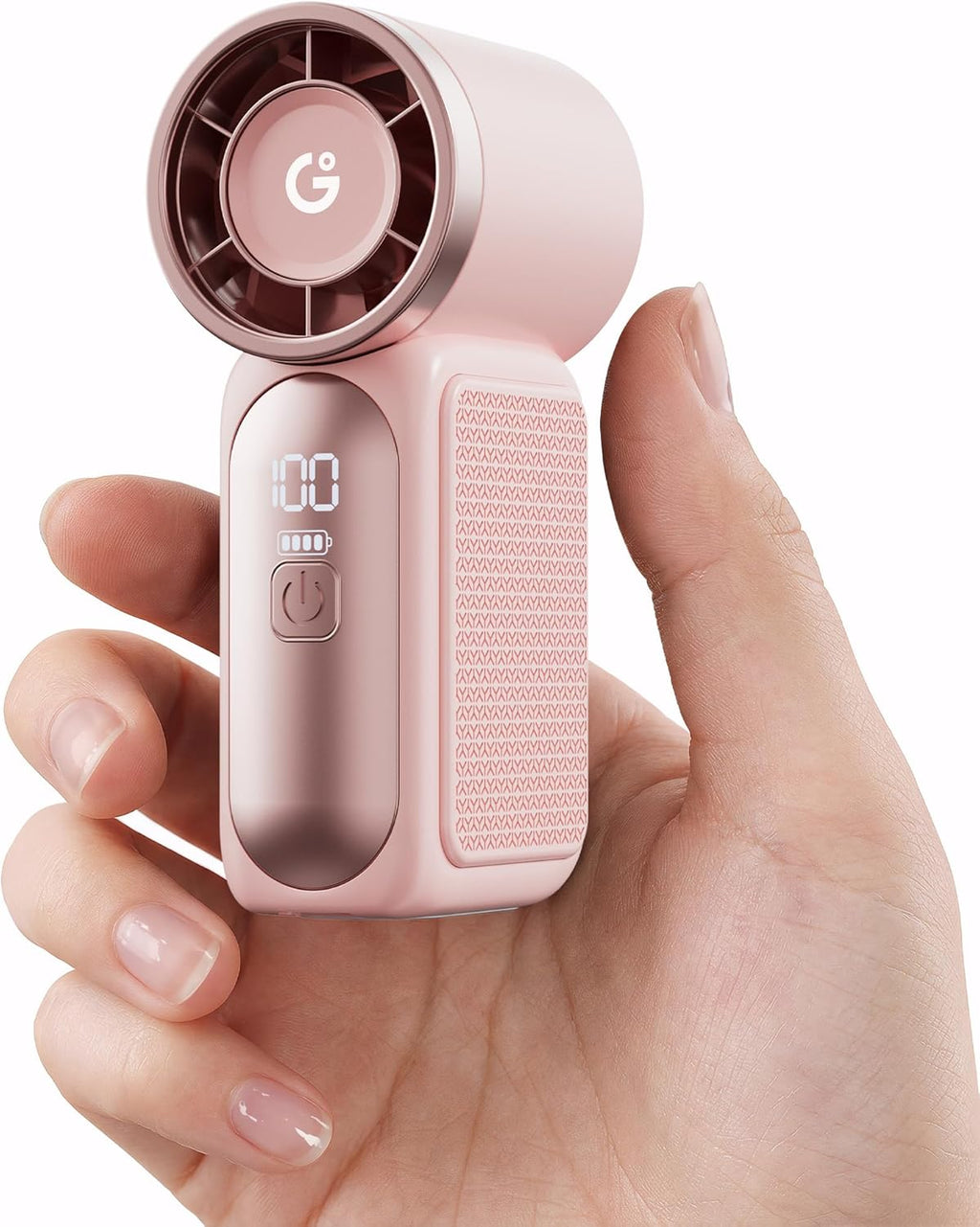 Gaiatop Mini-Handventilator USB wiederaufladbar 6 Stufen LED-Display 16900 U/min