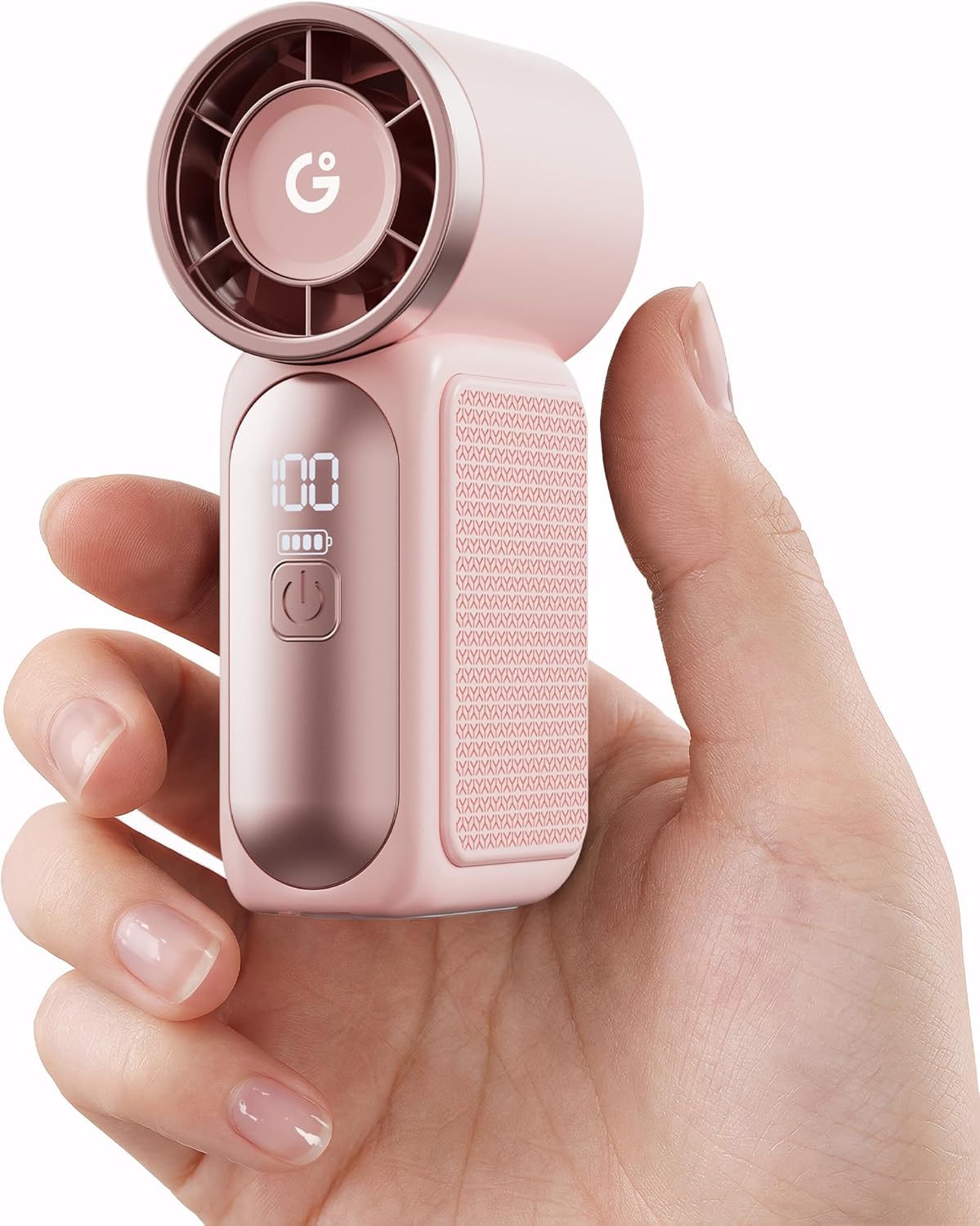 Gaiatop Mini-Handventilator USB wiederaufladbar 6 Stufen LED-Display 16900 U/min