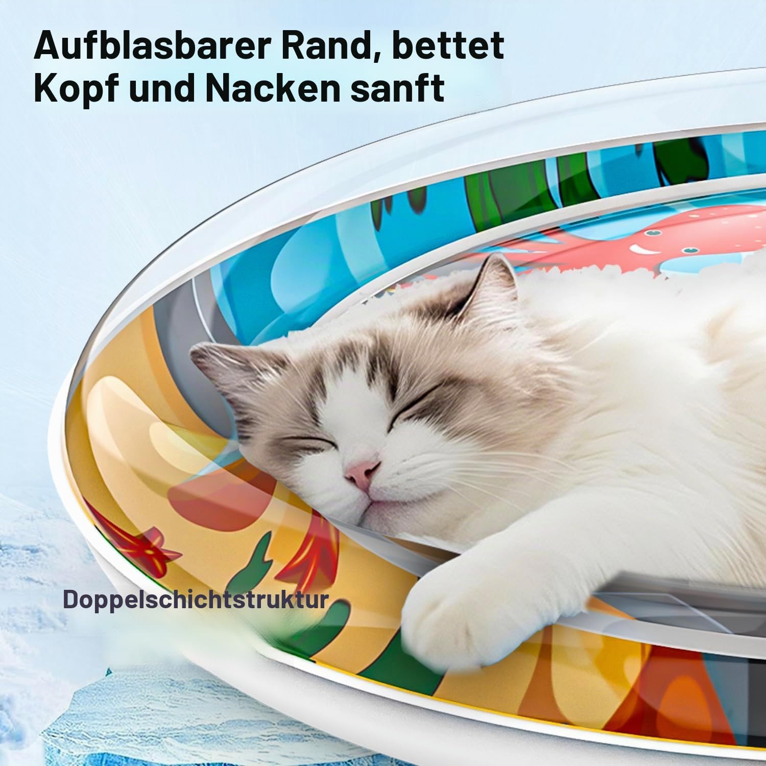 LED Katzen Wassermatte 1 mm Anti-Kratzer Leckage-Sensor Spielpad Kuehlung