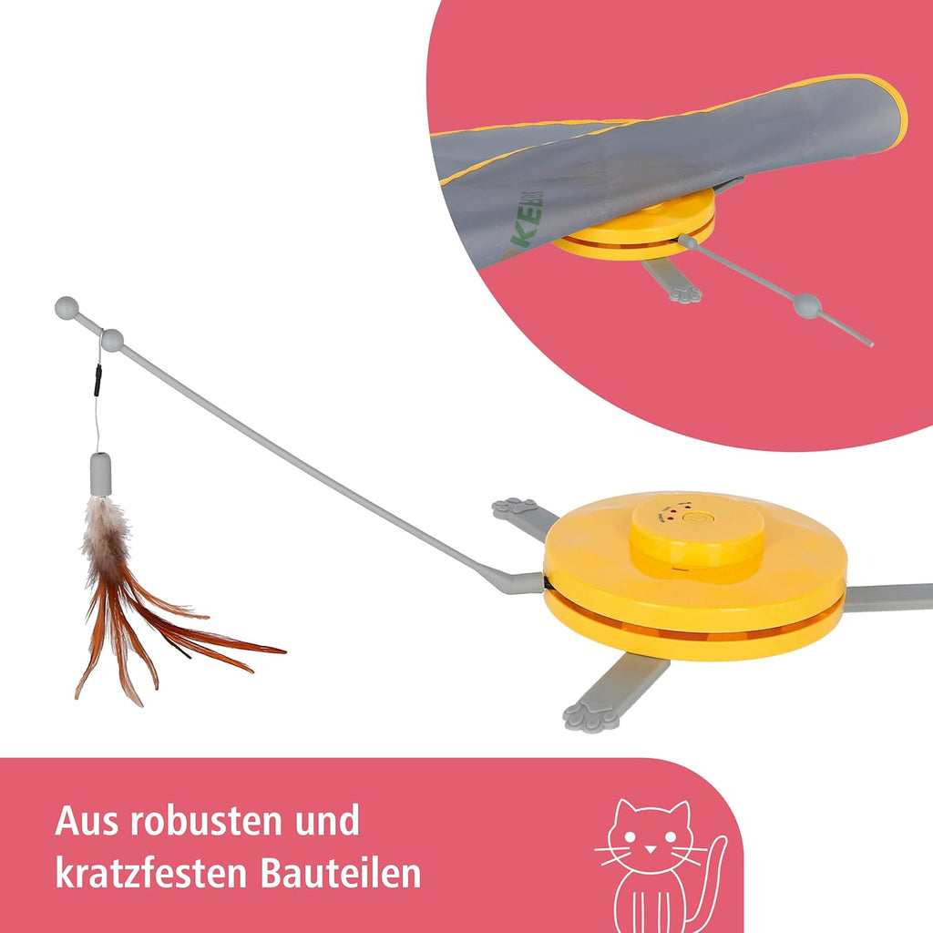 Kerbl Pet Katzenspielzeug 2in1 Catch Tailfeather Federwedel automatisch