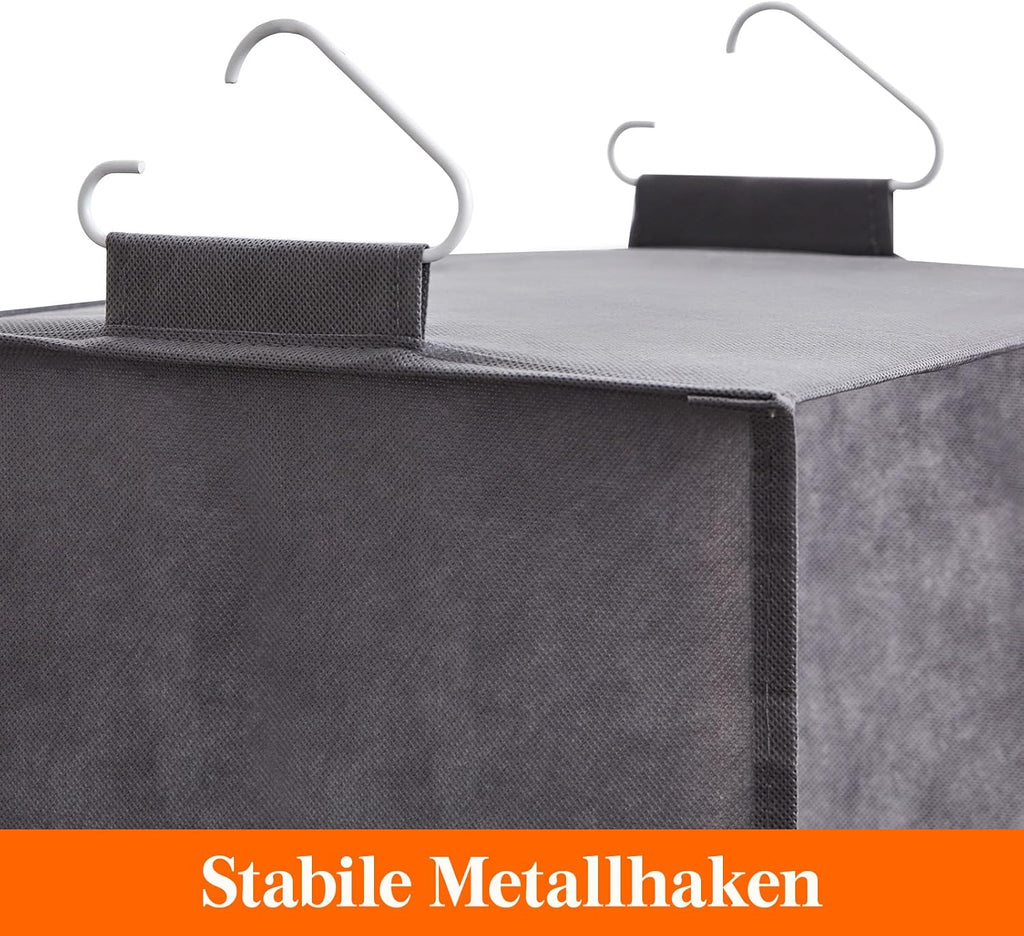 Lifewit Haengeregal 2er Set faltbar Stoffregal Grau haengend