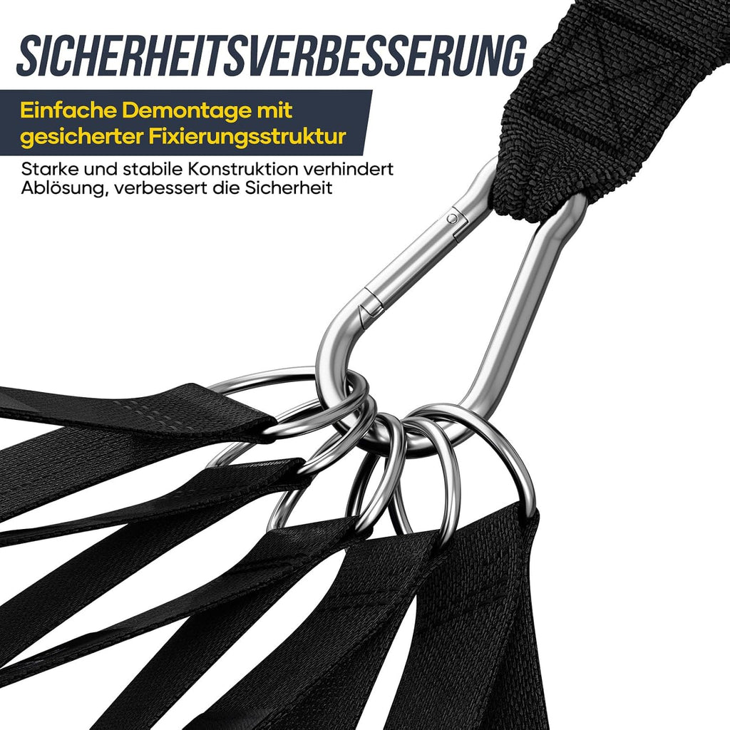 Fokky Resistance Bands Set 5 Baender mit Tueranker, Griffen und Knoechelriemen