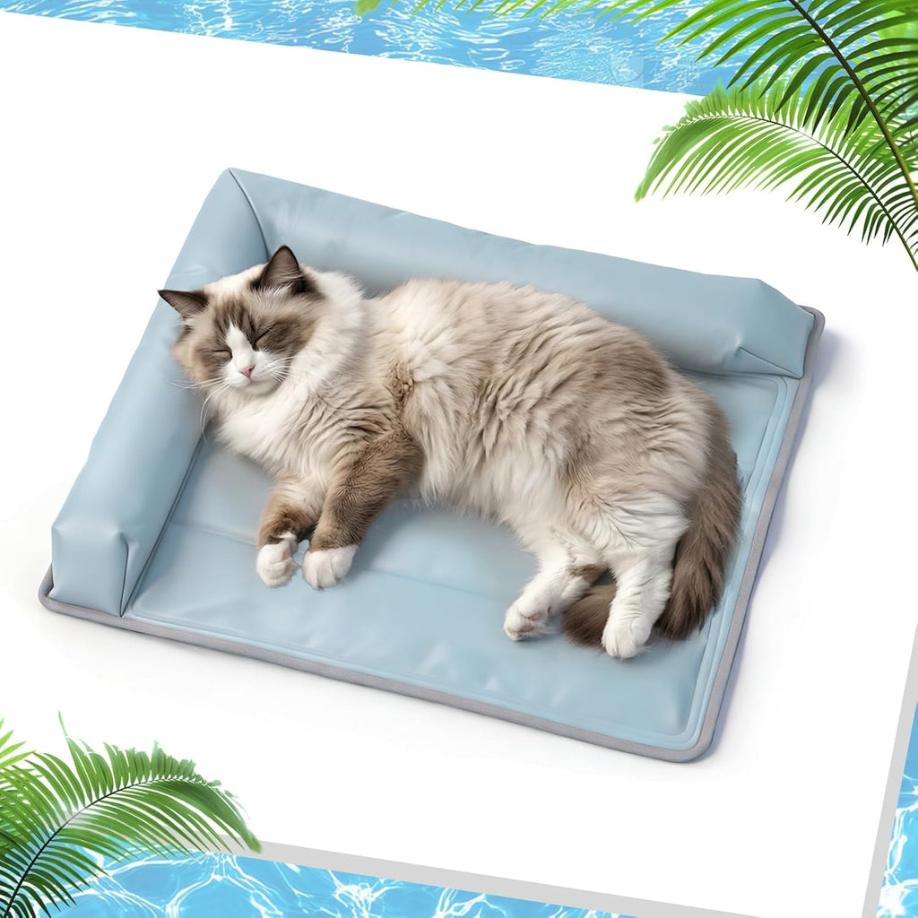 XIAPIA Hundekuehlmatte 48x58 cm mit 8cm Rand selbstkuehlend wasserdicht