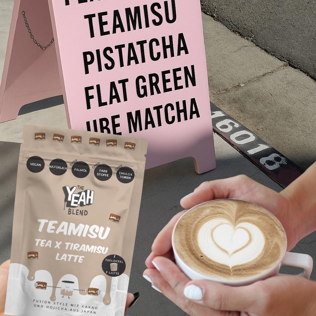 Teamisu Matcha Latte Pulver 100 g, Zuckerfrei? / cremiger Matcha-Drink