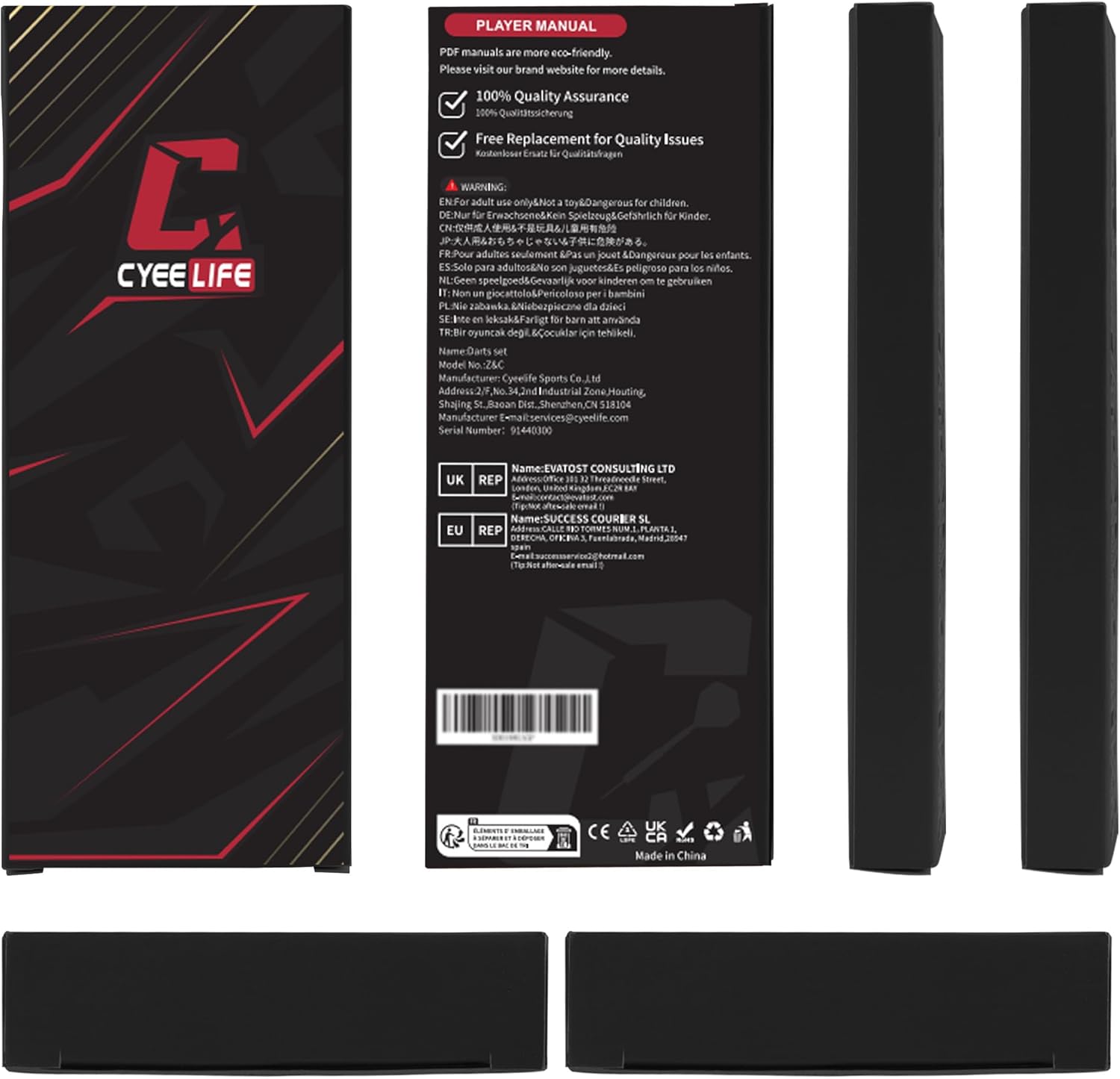 Cyeelife Softdart Pfeile 18 Stueck Kunststoffspitze Set Profi Softdarts