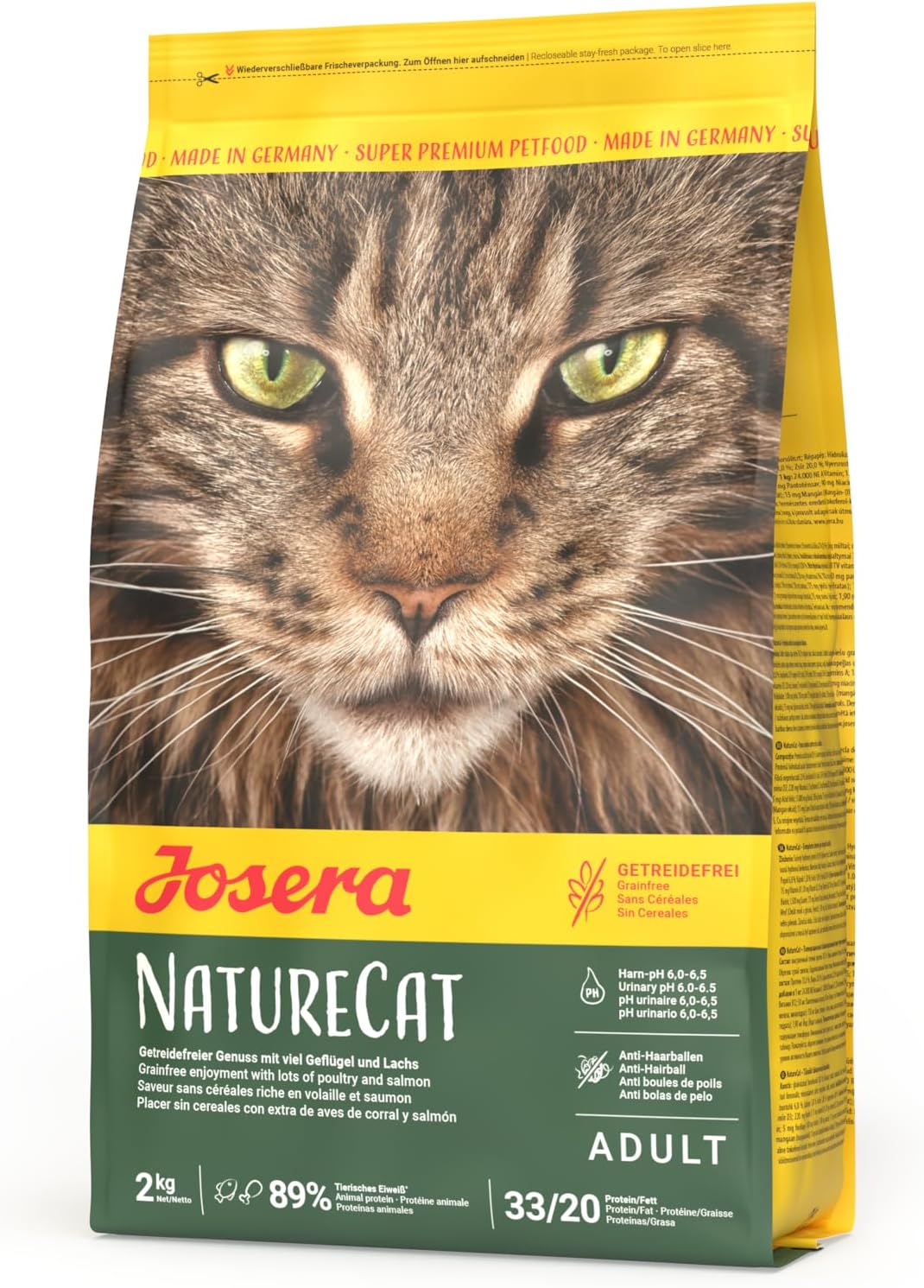 Josera NatureCat Katzenfutter getreidefrei mit Lachs und Gefluegel