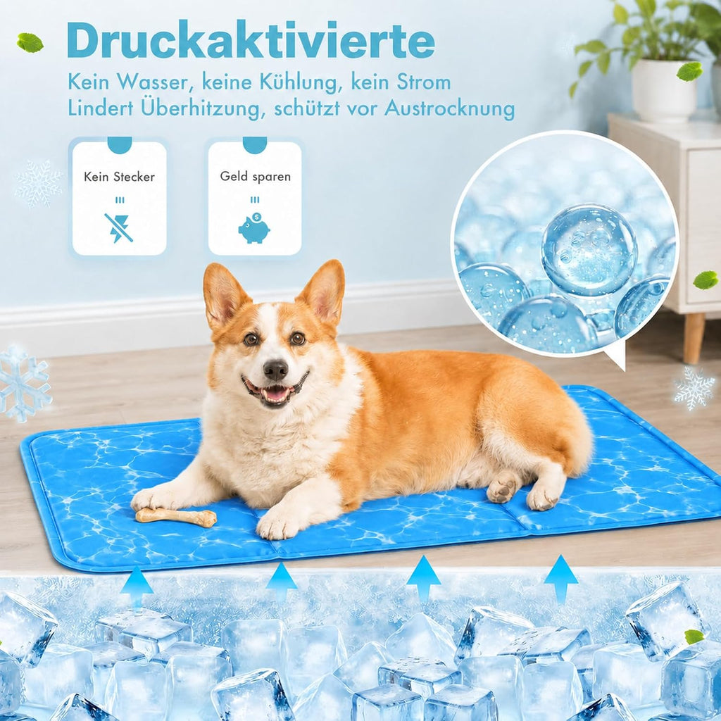 Kuehlmatte Hund 40x50 cm Selbstkuehlende Wasserdichte Hundematte M 2cm