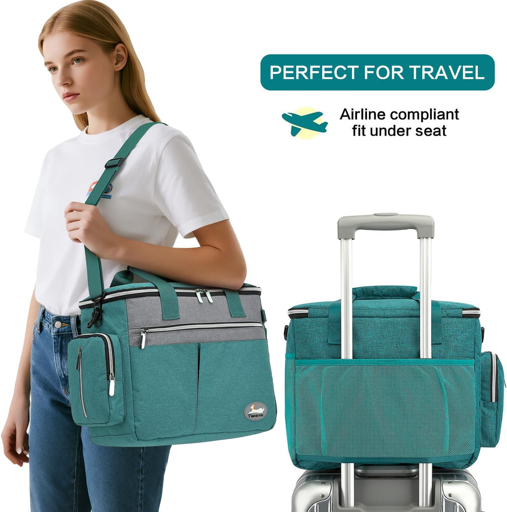 Hundetragetasche Reisetasche Flugzeug geeignet mit 2 Futtertaschen, 2 Napf, Fuett