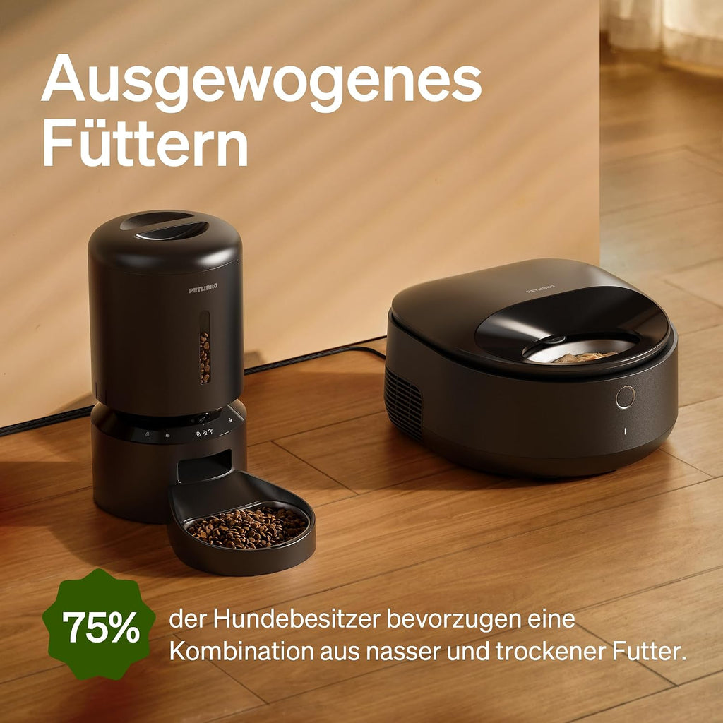PETLIBRO Nassfutterautomat fuer Katzen mit Edelstahlnapf Kuehlung und WLAN App