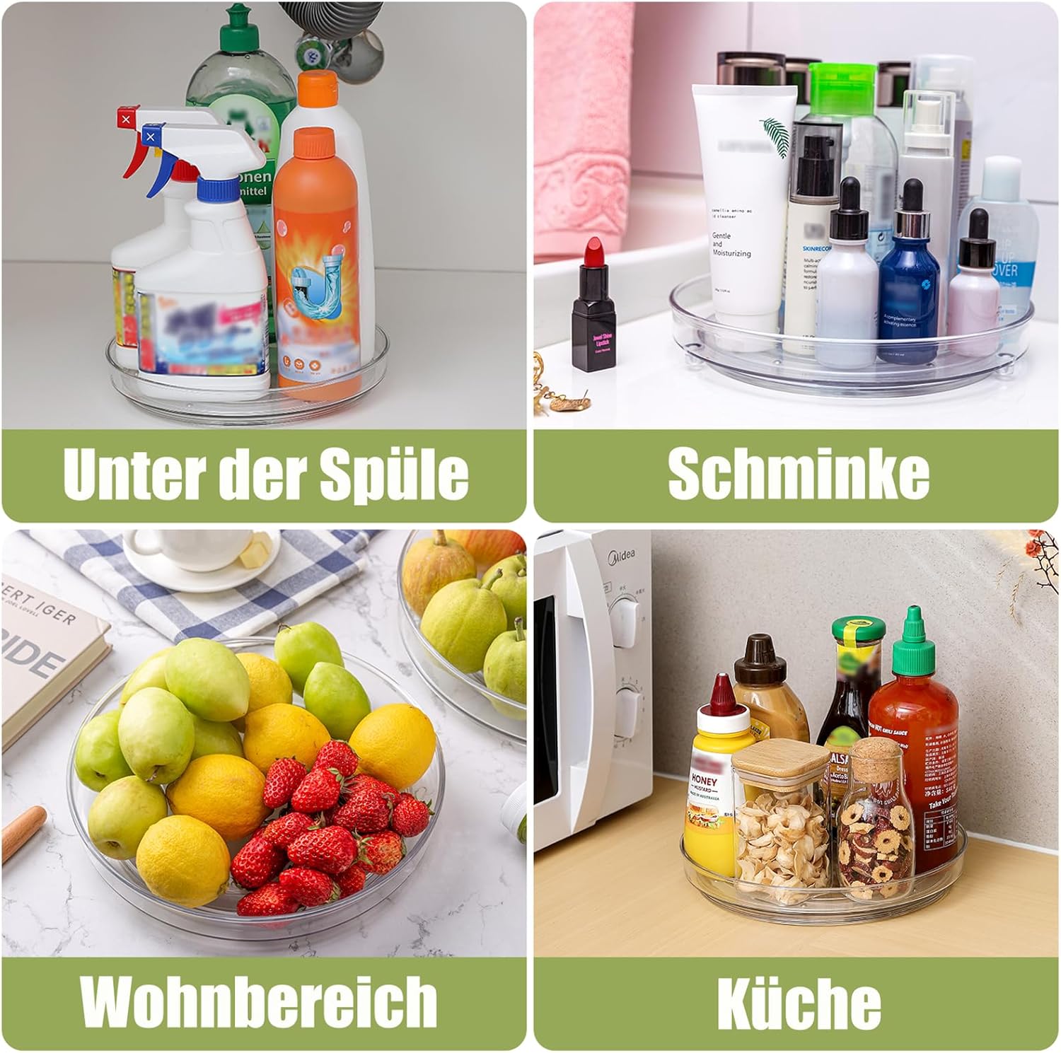 Drehteller Kuehlschrank Organizer Lazy Susan Gewuerzregal 22cm-23cm