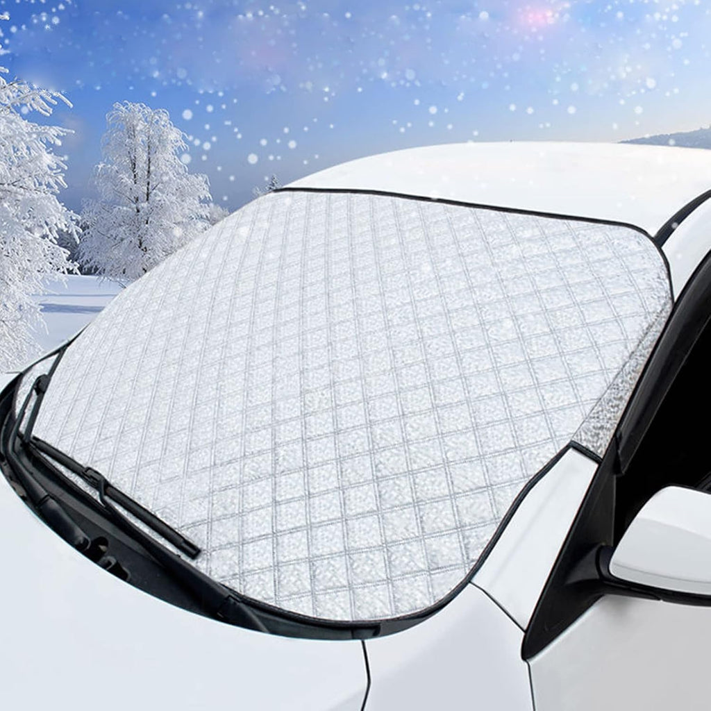 KEELYY Frontscheibenabdeckung Auto 150x100 cm Winter Frost- und Sonnenschutz