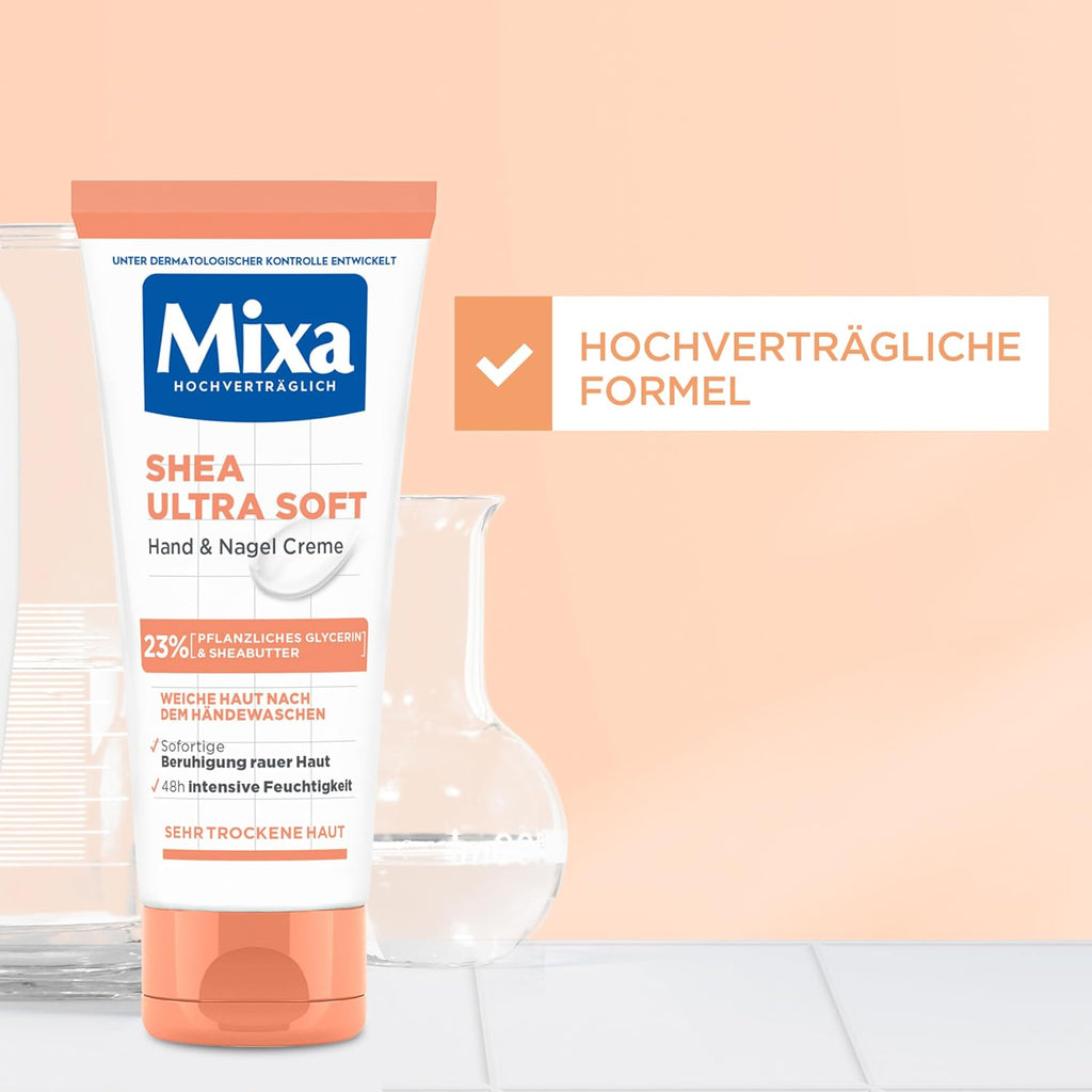 Mixa Shea Ultra Soft Handcreme 100 ml fuer trockene und rissige Haende