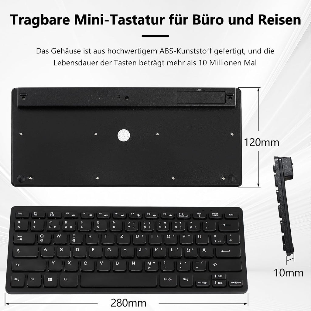 CUQI Mini Tastatur 78 Tasten kabelgebunden USB-A ergonomisch kompakt
