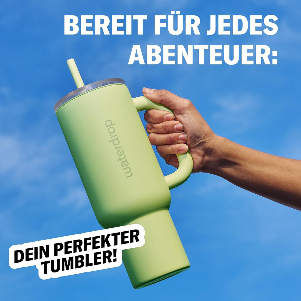 Waterdrop Thermobecher mit Strohhalm auslaufsicher robuste Trinkflasche