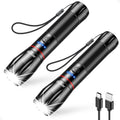 Blukar LED Taschenlampe 2000 lm zoombar, aufladbar, 5 Modi, IPX6