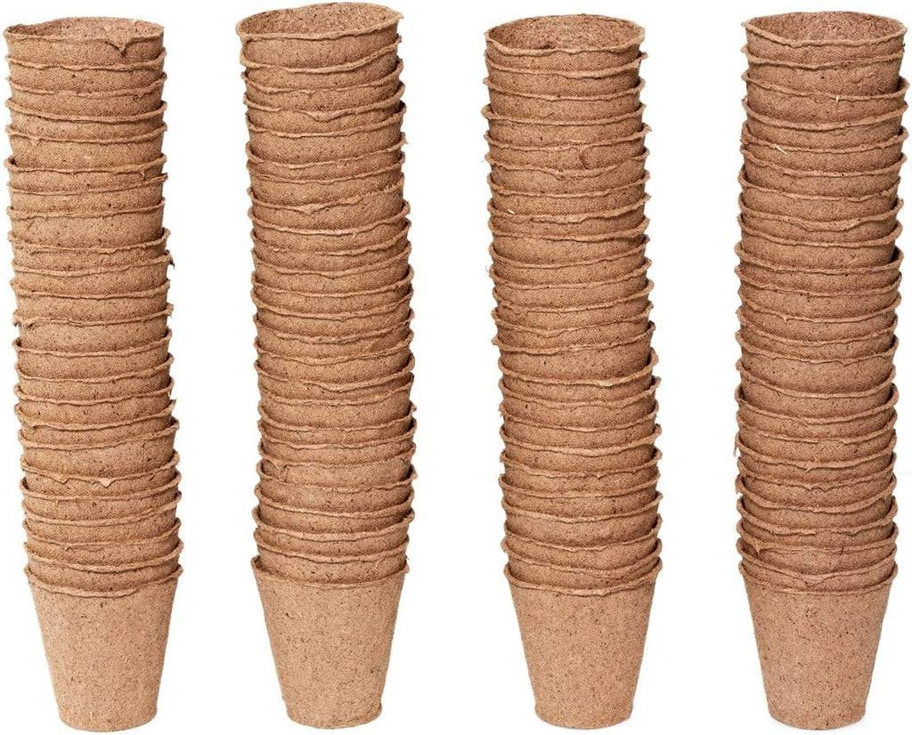 96 Pflanztoepfe rund 6 cm - Anzuchttoepfe Set 96 Stueck Pflanzenanzucht