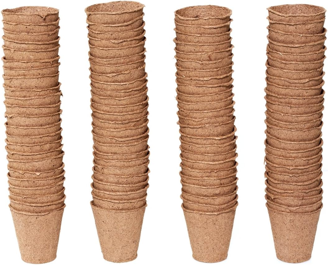 96 Pflanztoepfe rund 6 cm - Anzuchttoepfe Set 96 Stueck Pflanzenanzucht