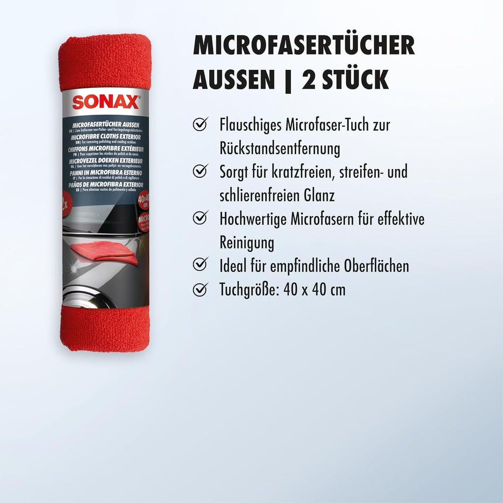 Sonax Microfasertuch 2 Stueck Autopflege Lackpflege Poliertuch