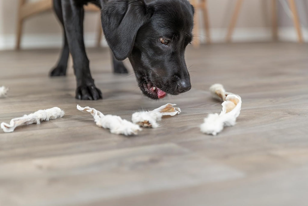 Trixie Kaninchenohren mit Fell Hundesnack Kauartikel 500 g
